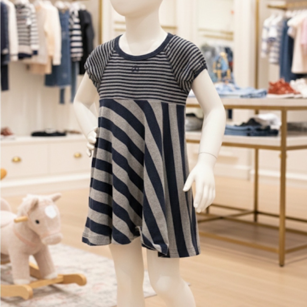 Chic Paula Cahen D'Anvers Striped Dress (Size 4).